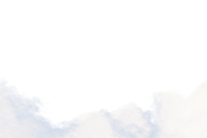 Les nuages blancs de rendu 3d s'isolent sur fond png transparent. effet de rendu de fumée blanche.