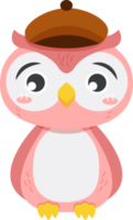 personagens de desenhos animados de pássaro coruja com roupas png