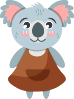 personajes de dibujos animados de oso koala con ropa png