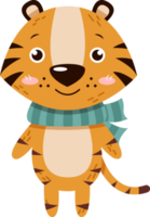 Tiger cartoon characters with clothes png