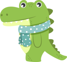 personagens de desenhos animados de crocodilo com roupas png