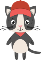 personagens de desenhos animados de gato com roupas png