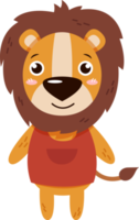 Lion cartoon characters with clothes png