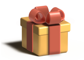 3D Gift box isolated png