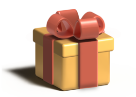 caja de regalo 3d aislada png