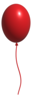 Realistic 3D balloons isolated png