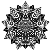 aztekisches Mandala-Muster, png transparenter Hintergrund.