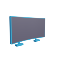 3D Television Icon on a transparent background, perfect for template design, UI or UX and more. png