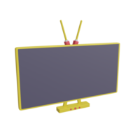 3D Television Icon on a transparent background, perfect for template design, UI or UX and more. png