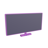 3D Television Icon on a transparent background, perfect for template design, UI or UX and more. png