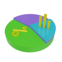 3d torta grafico icona con trasparente sfondo, Perfetto per modello disegno, ui o UX e di più. png