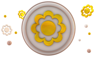 3d sunflower icon a spring floral concept png