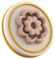 Simple 3d flower icon