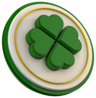3d clover icon with four leaf png