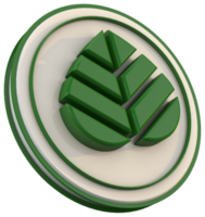 Green leaf icon an ecological concept