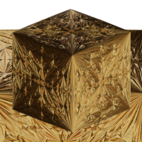 alta resolução e detalhes da arte de fundo dourado funcional abstrato com fractal de luxo, renderização em 3d. para design criativo, mídia social, promoção, ativo etc png