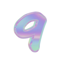 holographische Zahl 9 png