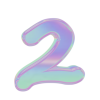 Holographic Number 2 png