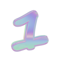 Holographic Number 1 png