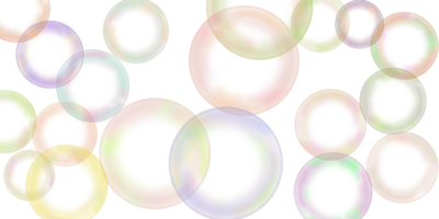 burbuja de jabón de arco iris transparente png