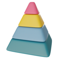 gráfico piramidal sobre fondo transparente png