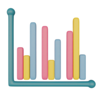 graphique à barres sur fond transparent png