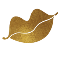 glitter gold kiss lips png