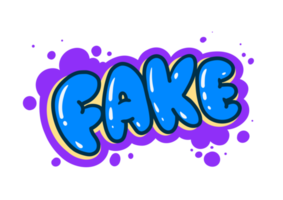 fake text effect in graffiti style png