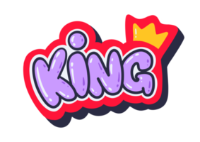 king text effect with crown and shadow png