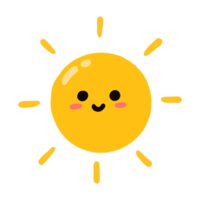 personaje de dibujos animados de sol de sonrisa png