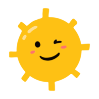 niedliches sonnenillustrationsdesign png