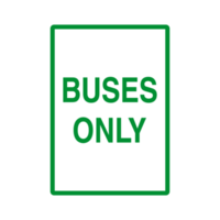 Buses Only Traffic Sign on Transparent Background png