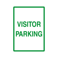 señal de estacionamiento para visitantes sobre fondo transparente png