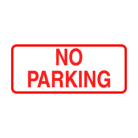 Nej parkering tecken på transparent bakgrund png