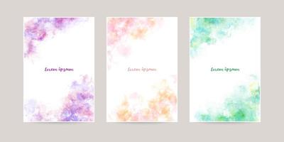 colorful watercolor vector background set