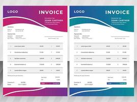 Invoice Design template vector
