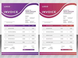 Invoice Design template vector