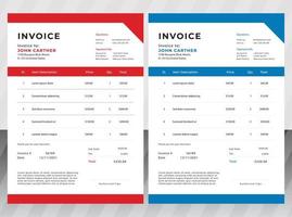 Invoice Design template vector
