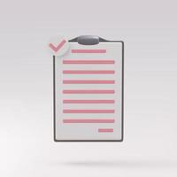 3d  Documents icon. Stack of paper sheets. A confirmed or approved document. Business icon. Vector illustration.