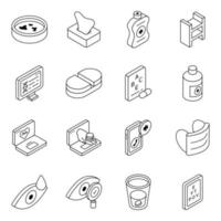 Pack of Medical and Pharmaceutical Linear Icons vector