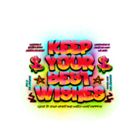 Keep Your Best Wishes Typography Illustration png