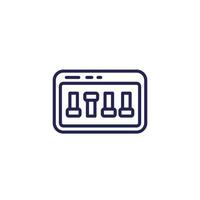 fuse box, switchboard line icon vector