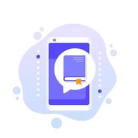 book reader app, vector icon design