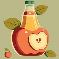 bottle of apple cider drink vector