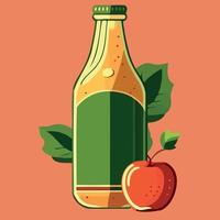 bottle of apple cider drink vector