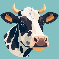 cow mammal animal head vector