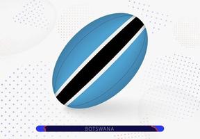 Rugby ball with the flag of Botswana on it. Equipment for rugby team of Botswana. vector