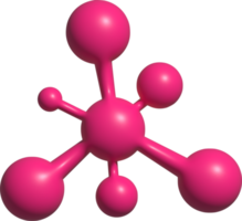 3d icono de molécula png