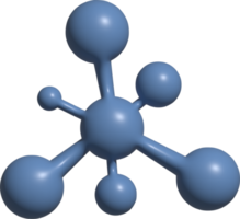 3d icon of molecule png