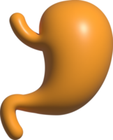 ícone 3D de estômago png